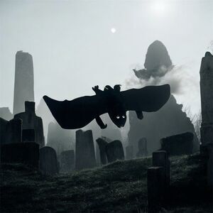 1997 Beanie Boppers Special Effects Plush Bat Toy, 17" Wings, Halloween Decor